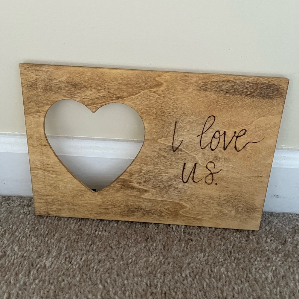 Wood Burned Picture Frame